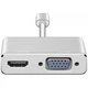 Перехідник розгалужувач Type-C to VGA / HDMI, Silver - зображення 2