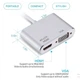 Перехідник розгалужувач Type-C to VGA / HDMI, Silver - зображення 3