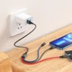USB Кабель для зарядки Hoco X76 4in1 (Type-C + Type-C + Lightning + Micro) 1m, 2A, Black - изображение 3