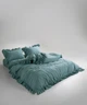 Постельное белье Limasso Stonewashed Exclusive Ranforce 200 х 220 см Akdeniz Mavisi - изображение 2