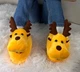 Тапочки кигуруми Kigurumi Рождественский Олень Детские для мальчика Желтый Плюшевые 25-32 (3106/1) - изображение 6