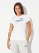 Футболка хлопковая женская Puma Ess No. 1 Logo Tee (S) 68237154 XS White-Cool Blue с принтом (4069157669870) - изображение 1
