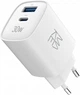 Зарядний пристрій мережевий Make 30W GaN3 Type-C PD3.0 + USB QC4.0 White (MCW-3021GWH) - зображення 2