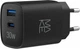 Зарядний пристрій мережевий Make 30W GaN3 Type-C PD3.0 + USB QC4.0 Black (MCW-3021GBK) - зображення 1