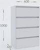 Комод Garant Идея 1000/600/4Ш Серый графит/Серый графит (00-00594412) - изображение 2