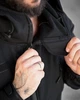 Чоловіча Куртка з капюшоном Softshell на флісі чорна розмір 2XL - изображение 6
