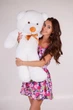 Плюшевый мишка Teddy Boom Тедди 100 см белый - изображение 2