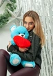 Плюшевий ведмедик Френк 65 см Teddy Boom блакитний з червоним серцем - зображення 2