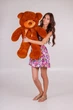 Маленький плюшевий ведмедик Тедді Teddy Boom 80 см коричневий - зображення 2