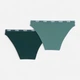 Набор трусиков слипов женских хлопковых Puma Women Bikini 2Ppack 90785123 L 2 шт Dark Green Moss (8720245667395) - изображение 5