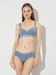 Бюстгальтер без косточек хлопковый Puma Women Padded Top 1P Hang 90786321 XL Dusk Blue (8720245669788) - изображение 3