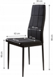Набір стільців для кухні та вітальні ModernHome by Multistore DC860 4 шт Чорні (5903089064862) - зображення 8