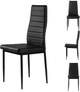 Zestaw krzeseł do salonu i jadalni ModernHome by Multistore DC855 4 szt Czarne (5903089064558) - obraz 4
