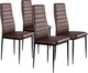 Zestaw krzeseł do salonu i jadalni ModernHome by Multistore DC855 4 szt Brązowe (5903089064596) - obraz 1
