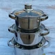 Набор кухонной посуды из нержавеющей стали 6 предметов Edenberg EB-3733 - изображение 2