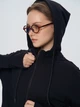 Толстовка на молнии с капюшоном женская ROZA 240218 S Черная (4824005742156) - изображение 4
