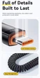 Кабель пружинный телескопический Essager 100W 7A USB-TypeC Быстрая зарядка Передача данных для смартфонов планшенов (длина 120 cм) - изображение 4