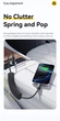 Кабель пружинный телескопический Essager 100W 7A USB-TypeC Быстрая зарядка Передача данных для смартфонов планшенов (длина 120 cм) - изображение 6