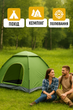 Автоматичний намет - Smart Camp (4-місний) + Універсальний ліхтар туриста 3 в 1 - зображення 7