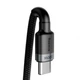 Кабель для быстрой зарядки 100W|5A Baseus Cafule PD2.0 flash charging CATKLF-SCG1 USB Type-C-Type-C 1м Black+Gray - изображение 5