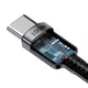 Кабель для быстрой зарядки 100W|5A Baseus Cafule PD2.0 flash charging CATKLF-SCG1 USB Type-C-Type-C 1м Black+Gray - изображение 6