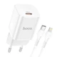 Сетевое зарядное устройство адаптер Hoco N19 Rigorous |1Type-C, 25W/3A, быстрая зарядка QC/PD, многоуровневая система защиты, универсальная совместимость| + Кабель Type-C to Lightning в комплекте |1 м| Белый - изображение 1