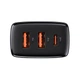 Сетевое зарядное устройство адаптер BASEUS Compact Quick Charger (CCXJ-E02) |2USB/1Type-C, 30W/3A, поддержка быстрой зарядки PD/QC, многоуровневая система защиты, универсальная совместимость, компактный| Черный - изображение 9
