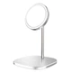 Настольное беспроводное зарядное устройство Hoco CW32 Happiness Magnetic Desktop Wireless Charger |15W, быстрая зарядка, широкая совместимость, многоуровневая защита, магнитное крепление| Серебристый - изображение 6