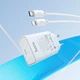Сетевое зарядное устройство адаптер Hoco C143A Benefit |1Type-C, 3A/20W, поддержка быстрой зарядки PD/QC, многоуровневая система защиты, широкая совместимость| + Кабель Type-C to Lightning в комплекте |1 м| Белый - изображение 8
