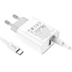 Сетевое зарядное устройство адаптер Hoco C80A Rapido |1USB/1Type-C, 20W/3A, поддержка быстрой зарядки QC/PD, многоуровневая защита, универсальная совместимость| + Кабель Type-C to Type-C в комплекте |1 м| Белый - изображение 6