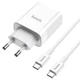Сетевое зарядное устройство адаптер Hoco C80A Rapido |1USB/1Type-C, 20W/3A, поддержка быстрой зарядки QC/PD, многоуровневая защита, универсальная совместимость| + Кабель Type-C to Type-C в комплекте |1 м| Белый - изображение 8