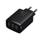Сетевое зарядное устройство адаптер Baseus Compact Charger (CCXJ020102) |3USB, 17W/3.4A, поддержка быстрой зарядки QC, многоуровневая защита, универсальная совместимость| Черный - изображение 2