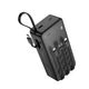 Зовнішній акумулятор повербанк power bank УМБ Hoco J146B 30000mAh | 2USB/Type-C, 2A | зі вбудованими кабелями USB-A / USB-C / Micro-USB / Lightning - зображення 8