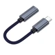 Переходник Hoco UA29A Type-C to Lightning |поддержка быстрой зарядки до 3A, передача данных для синхронизации и резервного копирования, компактный, широкая совместимость, Plug-and-Play, кабель 0,15 м| Серый - изображение 7