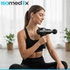 Перкуссионный массажный пистолет 30 уровней 12 насадок для тела черный Isomedix FK-1750 - изображение 9