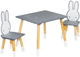 Zestaw mebli dla dzieci EcoToys WH141 Stół + 2 krzesła (5903769974672) - obraz 1