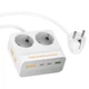Сетевое зарядное устройство удлинитель Hoco AC27, USB, 2 Type-C, PD 30W, 2 розетки, 2m, white - изображение 1