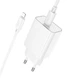 Мережевий зарядний пристрій Hoco C143A, Type-C, PD, white, кабель Type-C to Lightning - зображення 1