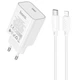 Мережевий зарядний пристрій Hoco C143A, Type-C, PD, white, кабель Type-C to Lightning - зображення 2