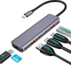 Hub USB Platinet 2 x USB-A, 3 x USB-C PD 10Gbps (5907595462372) - obraz 1