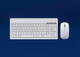 Zestaw bezprzewodowy Omega Wireless Set Keyboard + Mouse White (OKM2658W) - obraz 8