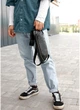 Сумка через плечо бананка Sambag Holster MSH2 черная с перфорацией - изображение 6