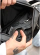 Сумка через плечо бананка Sambag Holster MSH черная с перфорацией - изображение 6