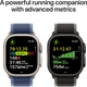 Smartwatch Apple Watch Ultra 3 GPS + Cellular 49mm Natural Titanium Case with Blue/Bright Blue Trail Loop - M/L (MEWU4) - obraz 4