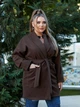 Женское кашемировое пальто SOLINNA , Модель 6423 Коричневый, 46-48 - изображение 2