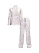 Піжама Сатинова (сорочка + штани) Victoria's Secret Purple Floral Satin Long Pyjamas Set XS Regular Ліловий (2671317D) - изображение 3