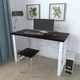 Письмовий стіл Ferrum-decor Драйв 750x1000x600 Білий метал ДСП Венге Магія 32 мм (FRD-105337) - зображення 1
