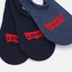 Набор следов женских Levi`s High Cut Batwing Logo Recyc 701224671-002 35-38 3 пары Denim (8720245507035) - изображение 3
