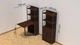 Стіл книжка з етажеркою Практик 2 Ferrum-decor 1555x640x990 Чорний метал ДСП Венге Магія 16 мм (FRD-105393) - зображення 3