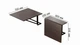 Стіл розкладний Олександр 1 Ferrum-decor 750x600x700 Чорний метал ДСП Біле 16 мм (FRD-104892) - зображення 5